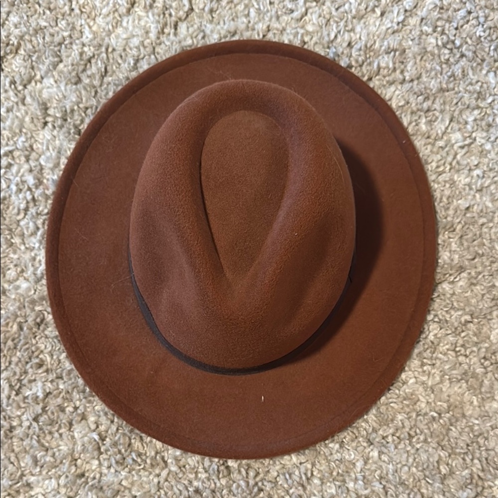 Brown Felt Fedora Hat